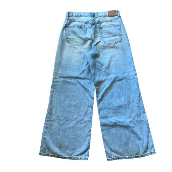 Aeropostale Wide Leg Jeans Light Wash High Rise Y2K Baggy 2000s Revival 12 - Picture 7 of 9